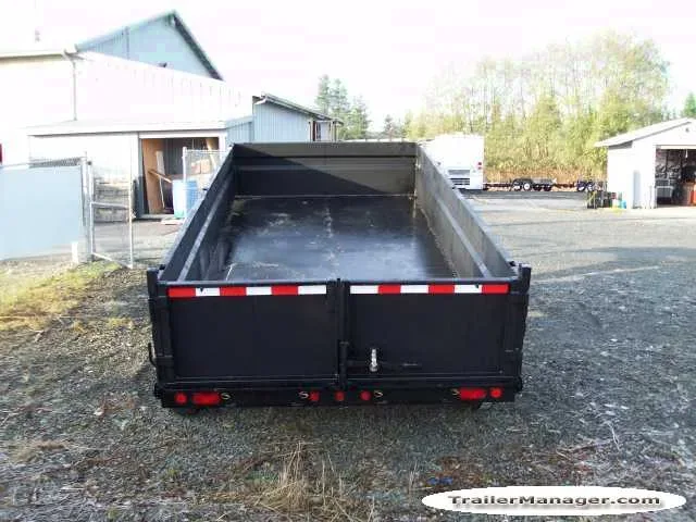 14ft GooseNeck Dump Trailer Black