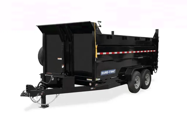 2025 Sure-Trac 7x14 HD Low Profile Dump Trailer with 4 Ft. Sides