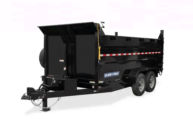 Heavy-Duty 2025 Sure-Trac 7x14 Low Profile Dump Trailer – 14K GVWR