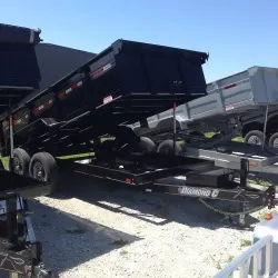 Black 14 ft Dump Trailer w/Ramps