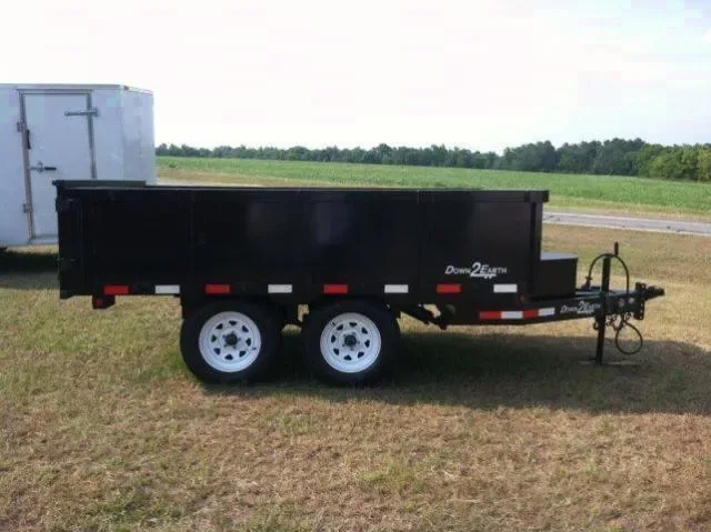 10ft TA Black Bumper Pull Dump Trailer