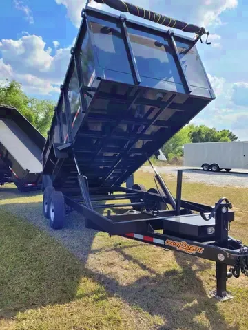 16ft Black Bumper Pull Dump Trailer