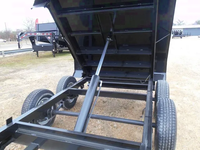 Black 10ft TA Bumper Pull Dump Trailer
