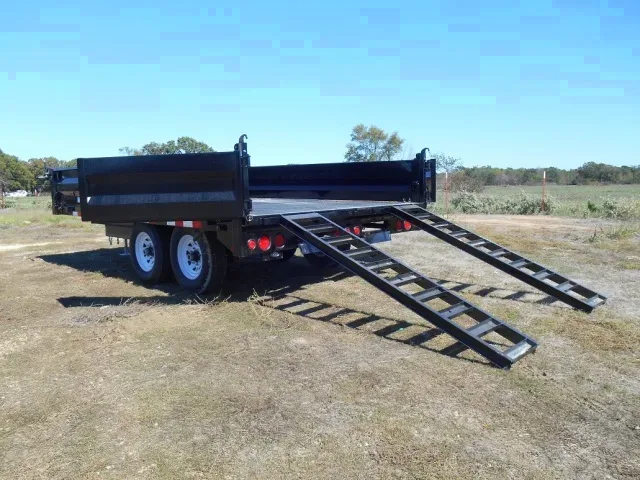 14 ft Deckover Dump Trailer w/fold down sides