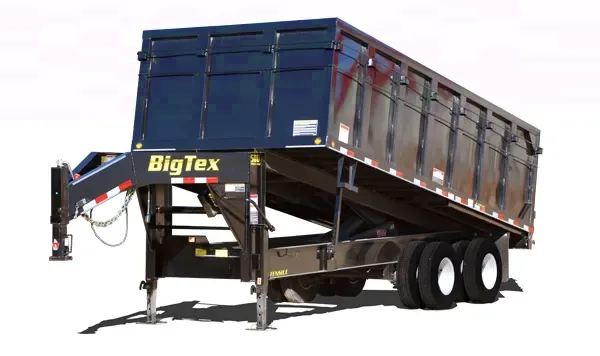 18ft Gooseneck Dump Trailer w/Slide Out Ramps