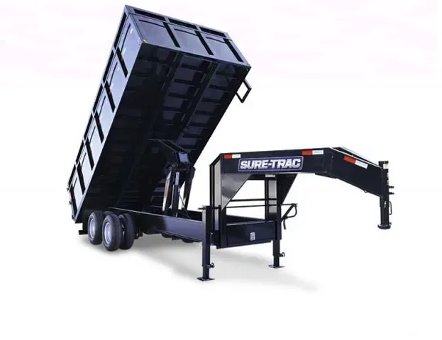 18 ft Gooseneck Dump Trailer W/3 Foot Sides