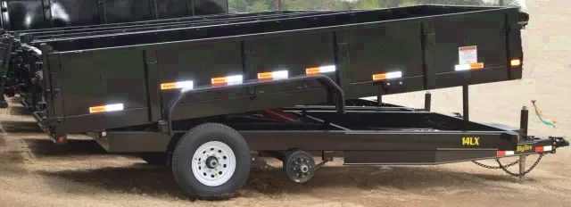 14ft Low Profile Black Dump Trailer
