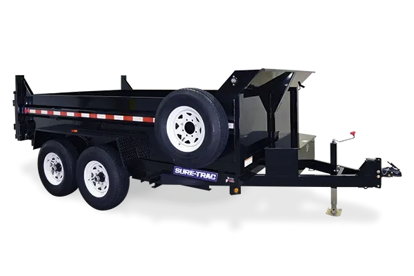 Black Low Profile 14 ft Dump Trailer