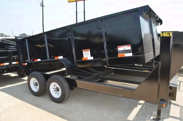 Gooseneck 14ft Low Profile Extra Wide Dump Trailer