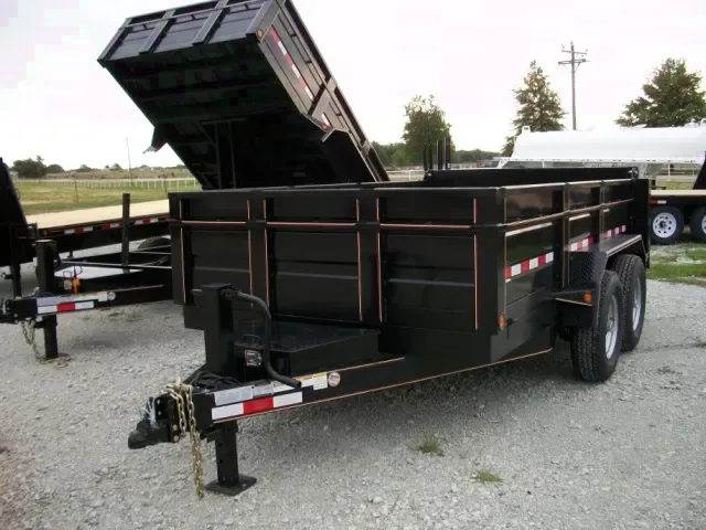 Black 12ft Dump Trailer 2-7,000 Lbs. Axles