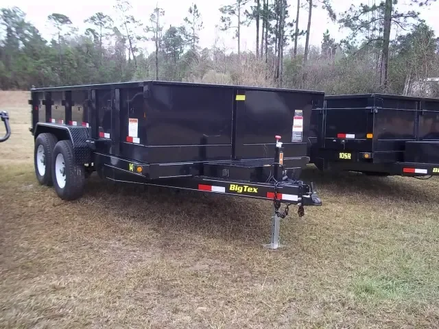 14FT BLACK BUMPER PULL DUMP TRAILER