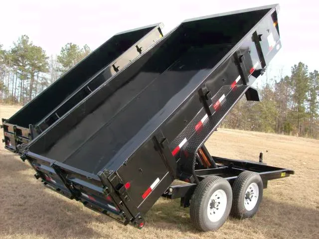 BUMPER PULL 14FT DUMP TRAILER W/RAMPS