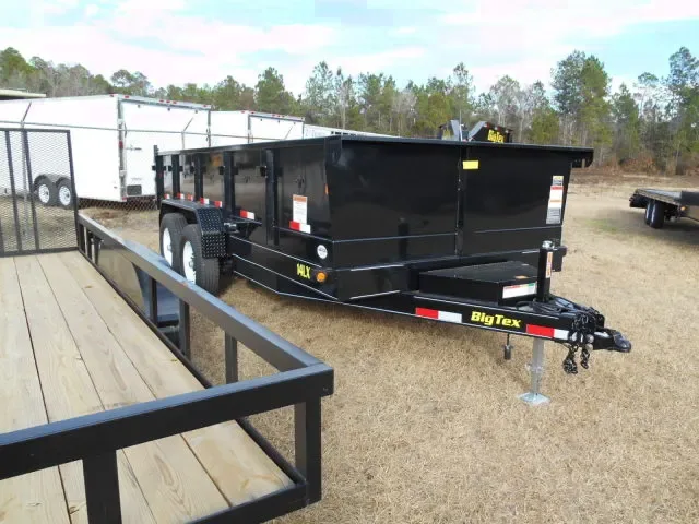 BUMPER PULL 16FT DUMP TRAILER W/RAMPS