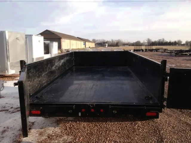 14Ft Bumper Pull Black Dump Trailer