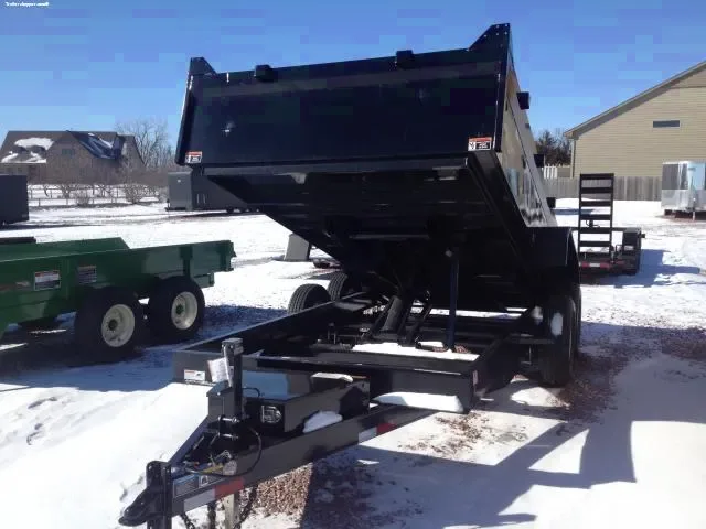 14ft bumper pull dump trailer w/ramps