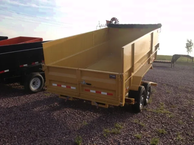 14ft Yellow Dump Trailer w/Toolbox