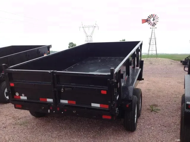 14ft Gooseneck Dump Trailer w/24in Sides