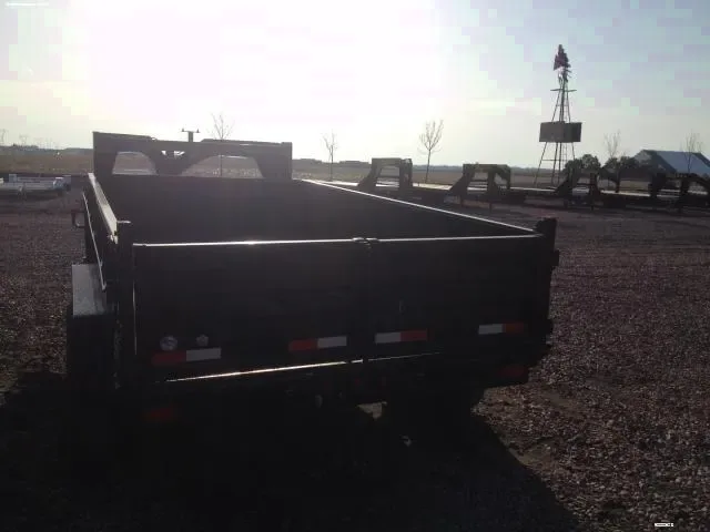 14ft Black Gooseneck Dump Trailer