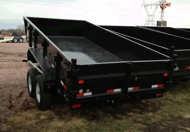 16 ft Bumper Pull Dump Trailer w/Spare Tire Mount