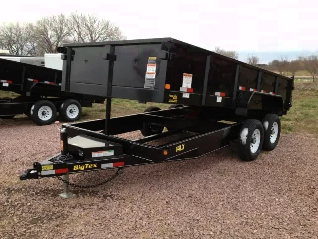 16ft Dump Trailer, LED Lights, Combo Gate