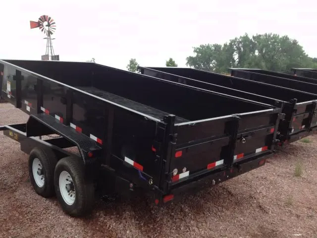 16ft Bumper Pull Dump Trailer w/Tandem 7000lb Axles