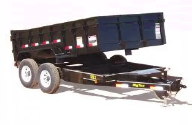 14ft Low Profile Black Dump Trailer
