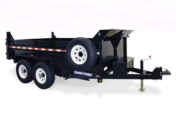 12ft Single Ram Dump Trailer w/Spare Tire Mount