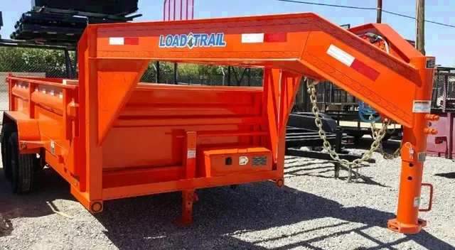 14ft Orange Gooseneck Dump Trailer