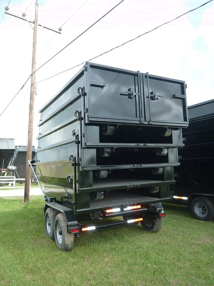 Stacks Easy 12' Roll Off Trailer With 5 11yd dumpsters
