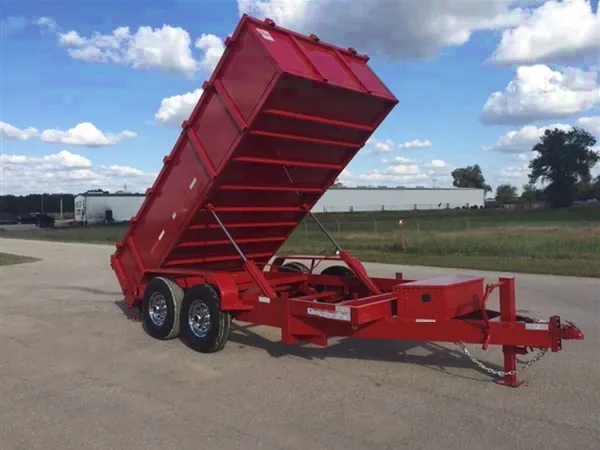 Red 7 x 14 Dump Trailer