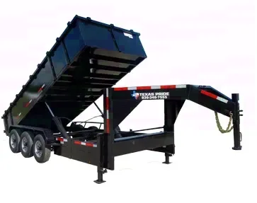 7x18 w/Front Locking Tool Box Dump Trailer