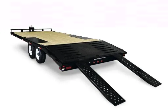 Wood Deck 16ft Flatbed Trailer with Dovetail