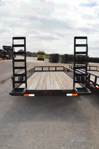 16FT Tandem Axle mini excavator trailer w/stand up ramps
