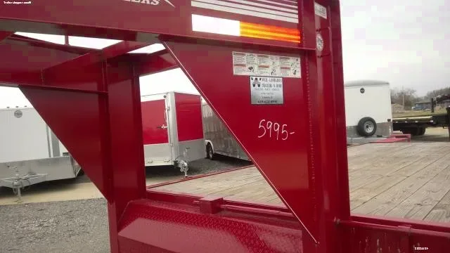 20+5 14K Flatbed-Red Steel Frame with PT Wood Deck