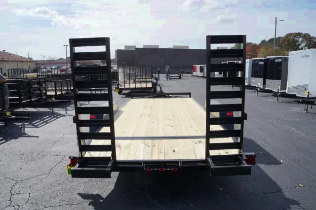 18ft Bumper Pull TA Equipment Trailer w/Stand Up Ramps