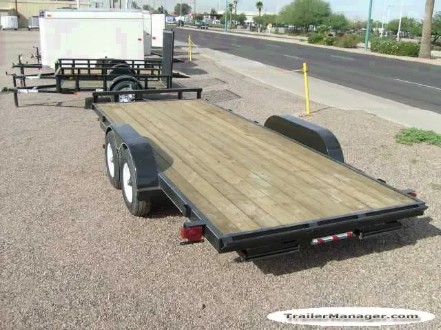 Flatbed 18ft 5200lb Axles BLACK