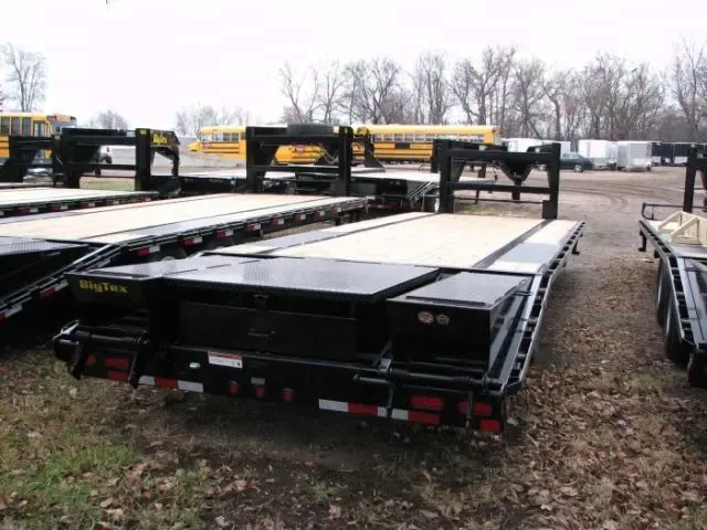 Gooseneck 20+5ft Flatbed Trailer 2-7000lb Axles