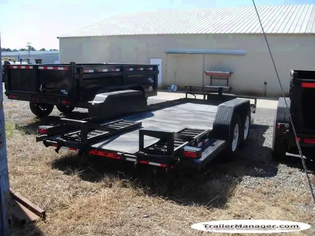 18FT FLATBED/EQUIPMENT TRAILER WITH WOOD DECK AND STEEL FRAME