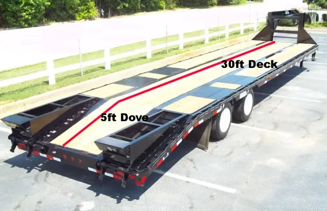 30+5FT DUAL TANDEM DECKOVER WITH 20K GVWR