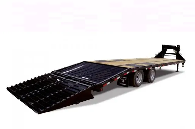 25ft GN Flatbed Trailer w/Mega Ramps