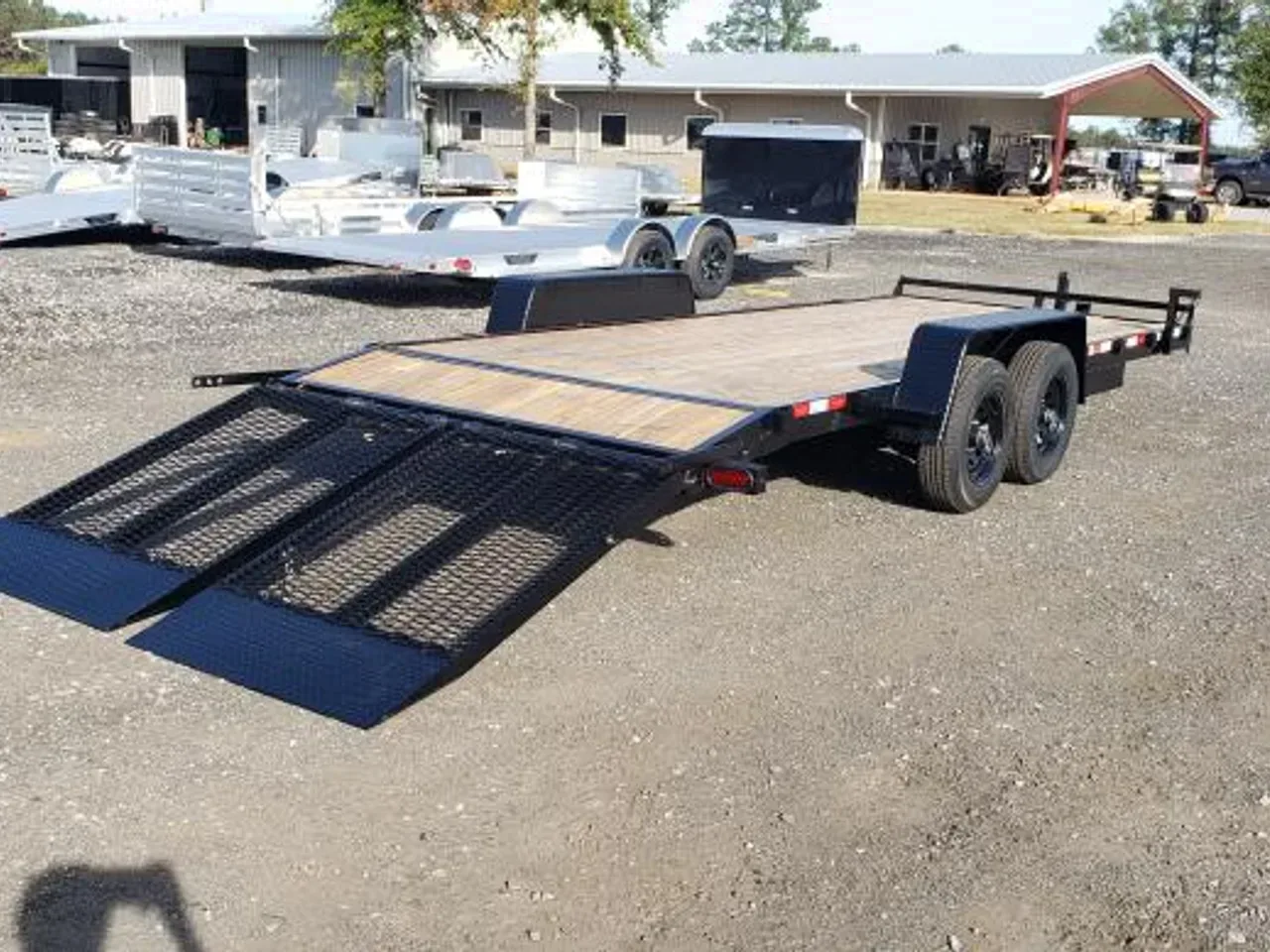 Equipment Trailer 2024 6.75X20 Down 2 Earth Trailers 82×20 10k bobcat equipment trailer flat bed 2′ dove Equipment Trailer-DTE8220ER5.2B-112862 6.75 ft. x20 ft.