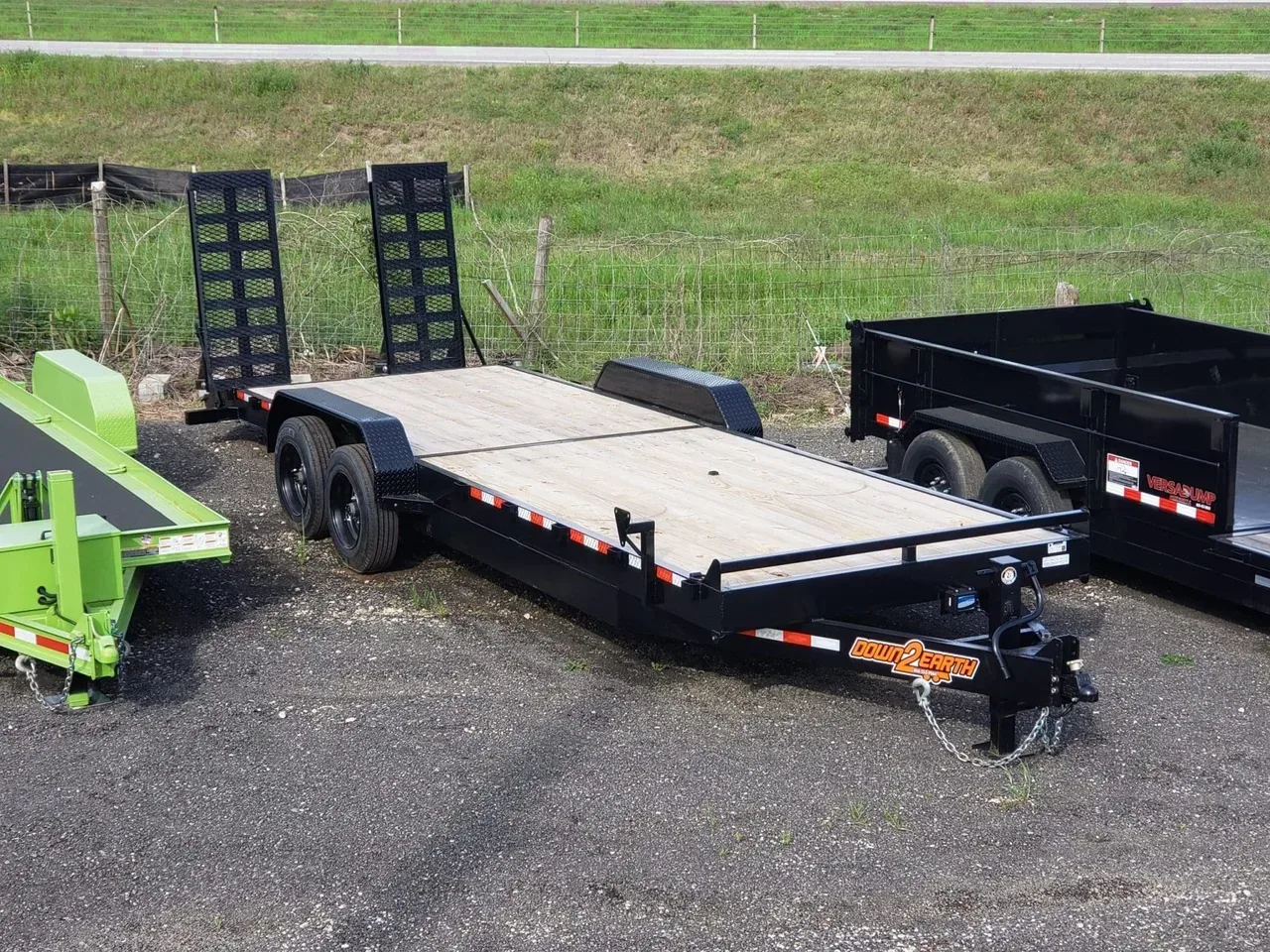 Equipment Trailer 2026 6.83X24 Down 2 Earth Trailers 82&amp;#215;24 k Wood Deck 7&amp;#215;24 equipment atv trailer -DTE8224-133628 6.83 ft. x24 ft.