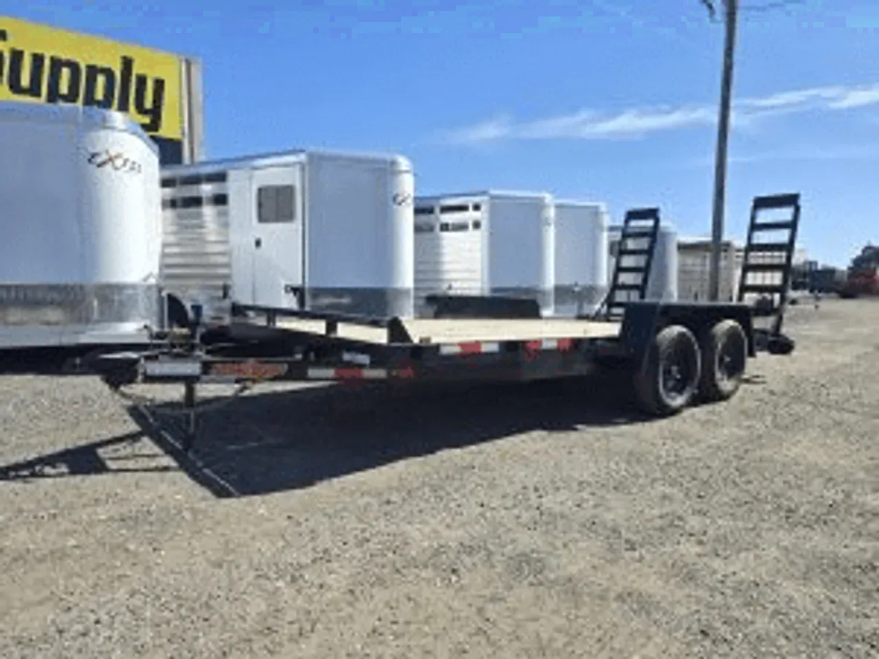 Equipment Trailer 2026 7X16 Down 2 Earth Trailers 7X16 Tandem Axle 7K Wood Deck Equipment Trailer -DTE8216-122961 7 ft. x16 ft.