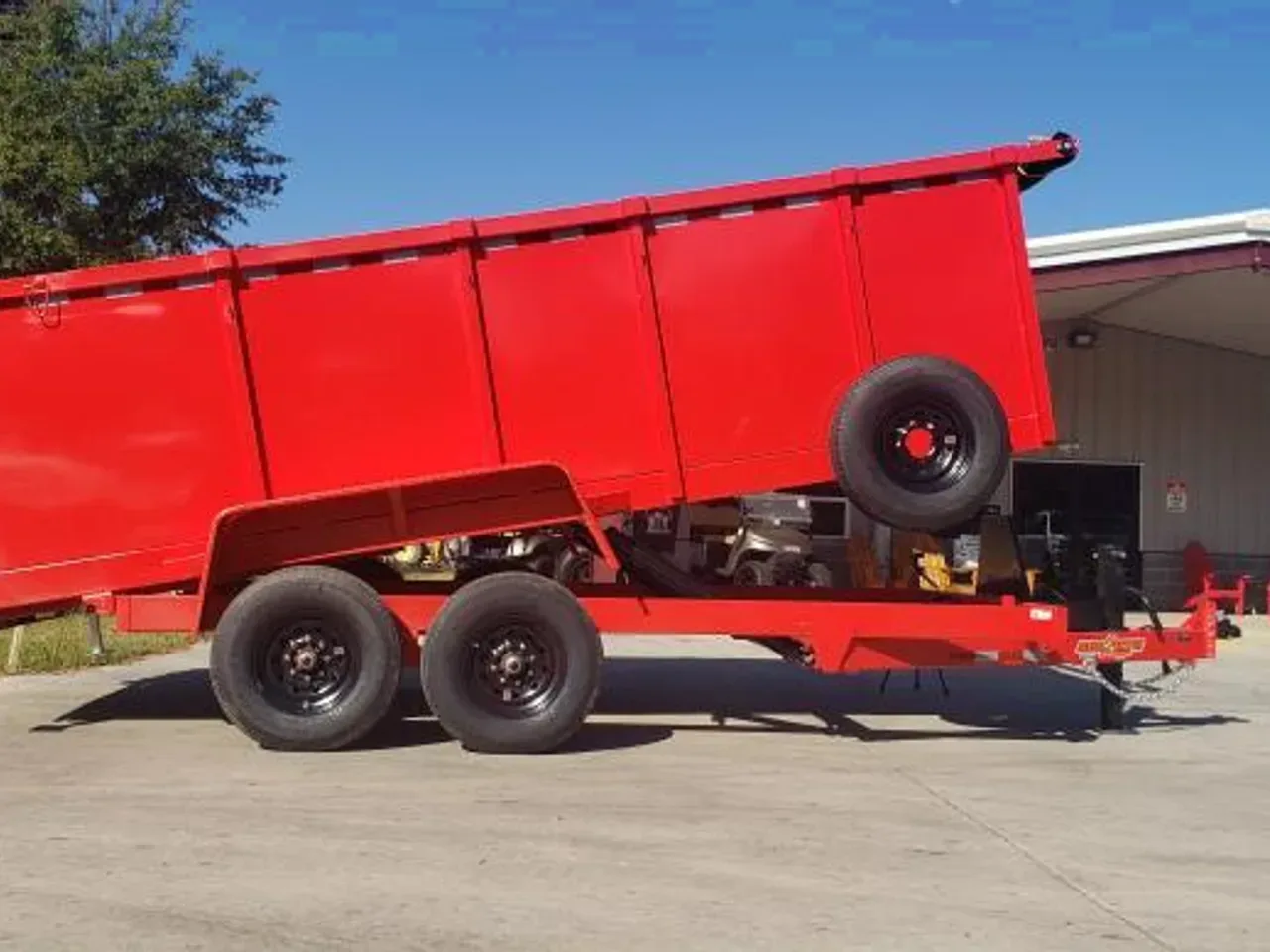 Dump Trailer 2025 7X16 Down 2 Earth Trailers 7×16 48 high side 14k equipment dump trailer Dump Trailer-DUMP716-119013 7 ft. x16 ft.