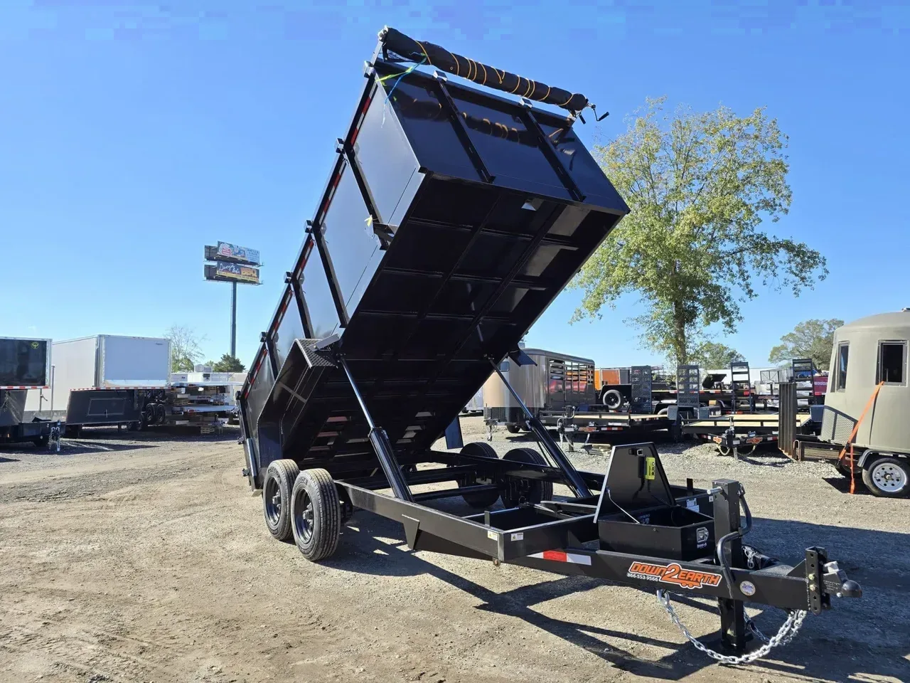 Dump Trailer 2026 7X16 Down 2 Earth Trailers 7×16′ 48″ high side 16k equipment dump trailer -DUMP716-129201 7 ft. x16 ft.