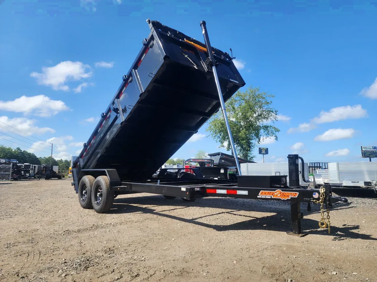 Dump Trailer 2026 7X16 Down 2 Earth Trailers 7×16 24″ side 14k equipment dump trailer -DUMP716T-132008 7 ft. x16 ft.