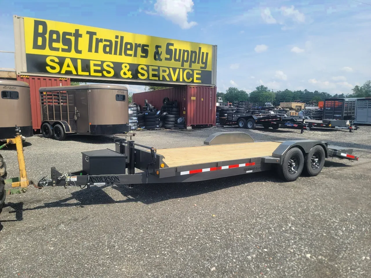 Equipment Trailer 2026 7X20 Anderson trailers 7×20 Tandem Axle 14K X ramp equipment trailer -dte8220-eq7207tx-105786 7 ft. x20 ft.