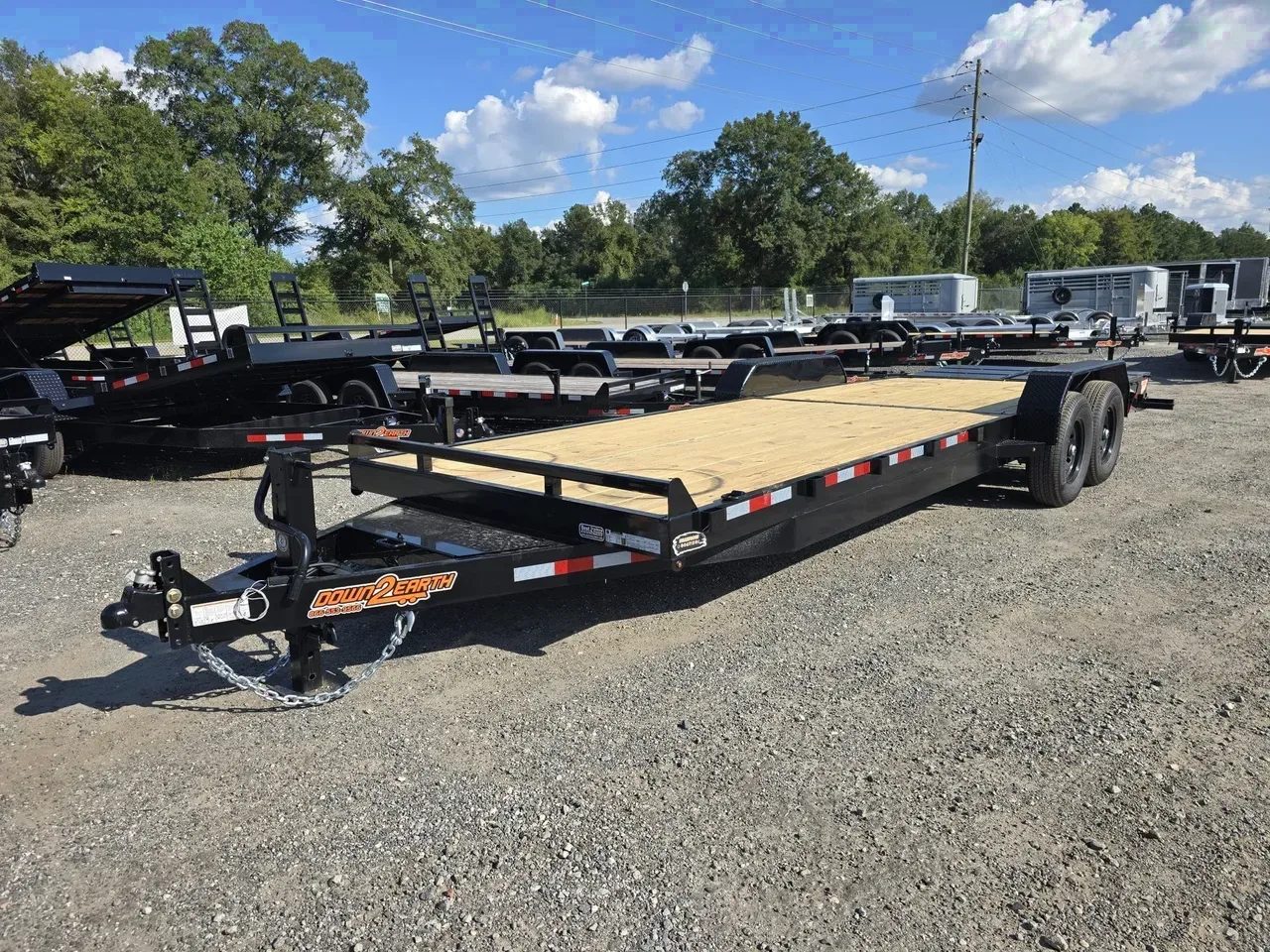 Equipment Trailer 2027 7X24 Down 2 Earth Trailers 7X24 14K Equipment Trailer With Fold Flat Ramps