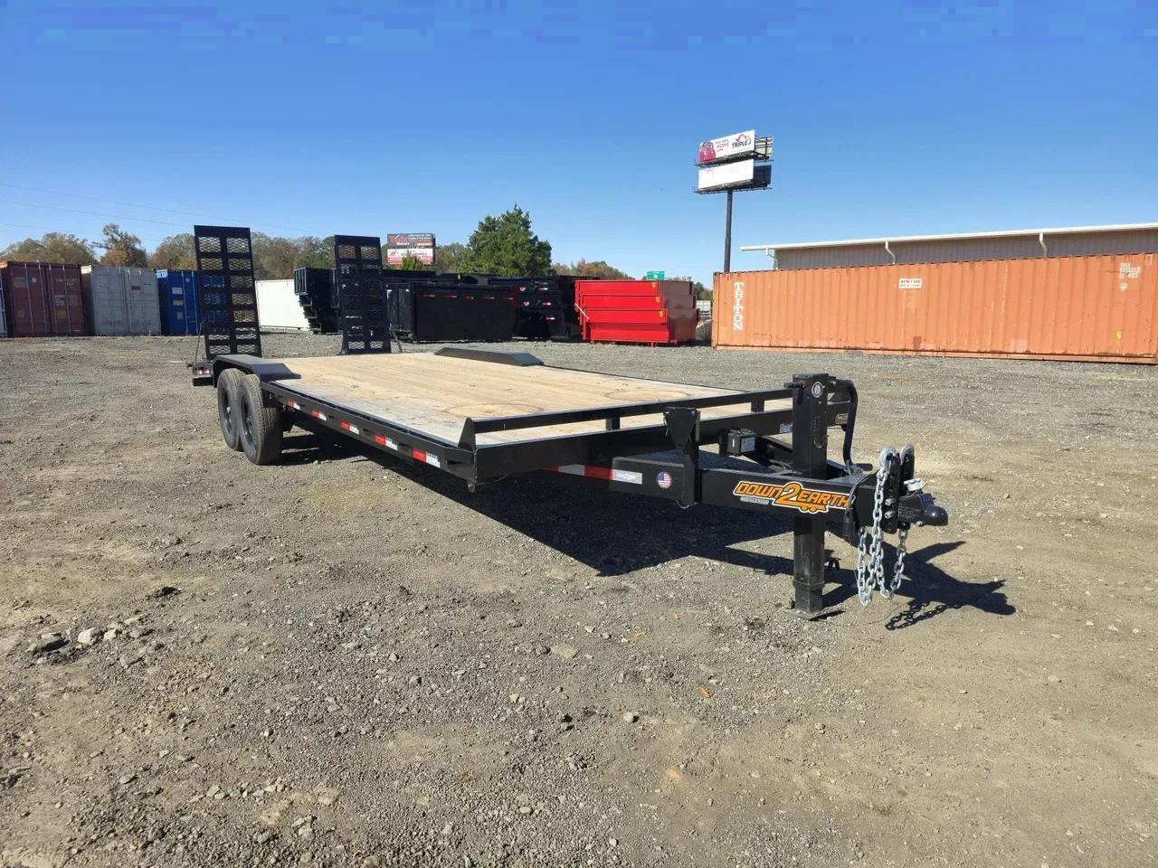 Equipment Trailer 2025 8.5X24 Down 2 Earth Trailers 102X24 drive over fenders equipment trailer flatbed -DTE10224EDO7B-131975 8.5 ft. x24 ft.