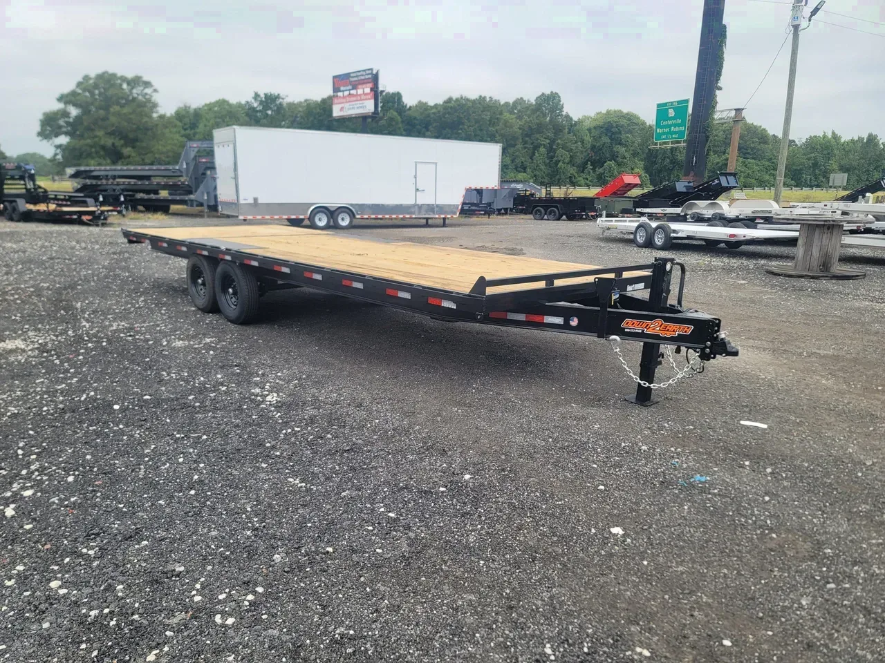 Flatbed Trailer 2026 8.5X24 Down 2 Earth Trailers 24 ft flatbed deckover material hauler trialer -dte10224-133622 8.5 ft. x24 ft.